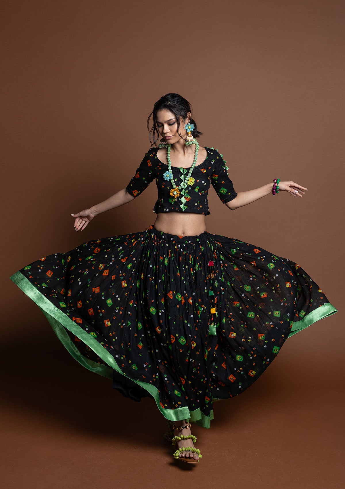 Phirki Ghagra, Choli & Dupatta Set