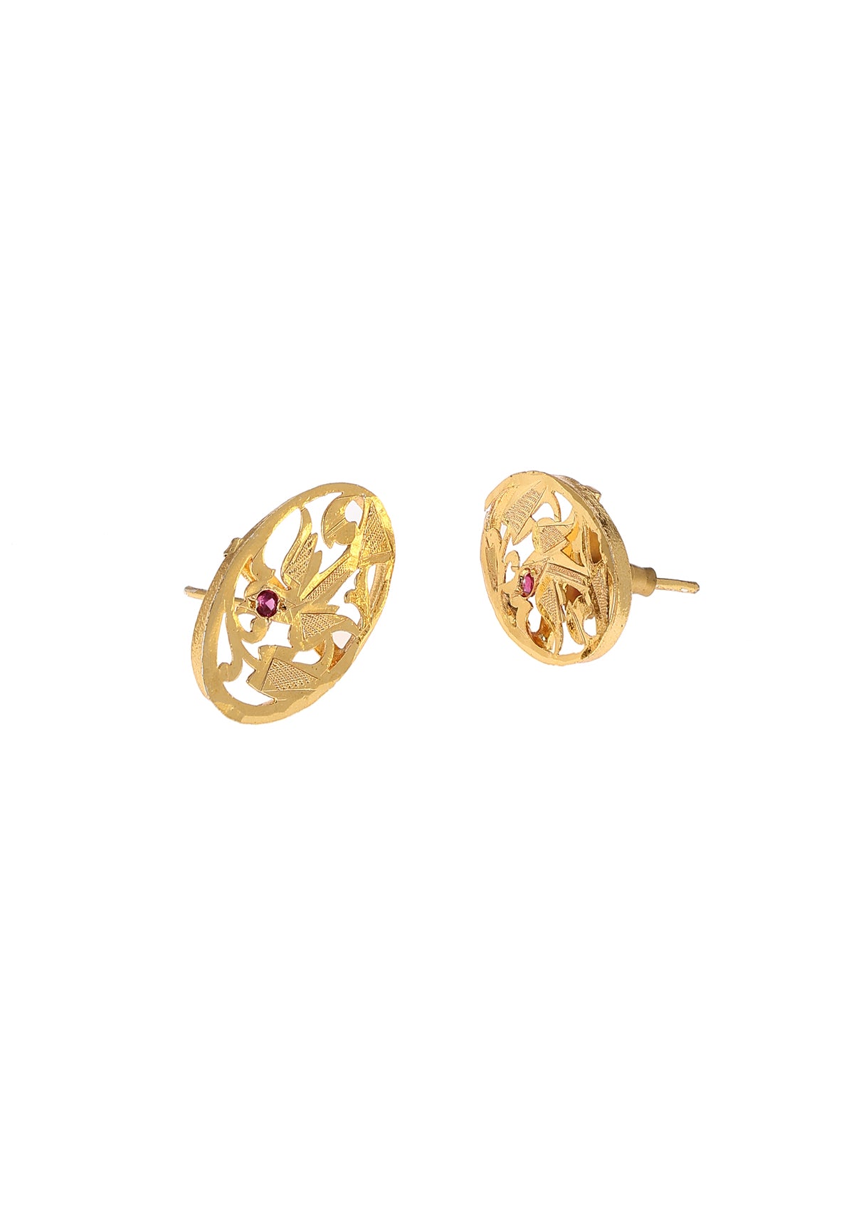 Bijul Gold Tone Silver Studs