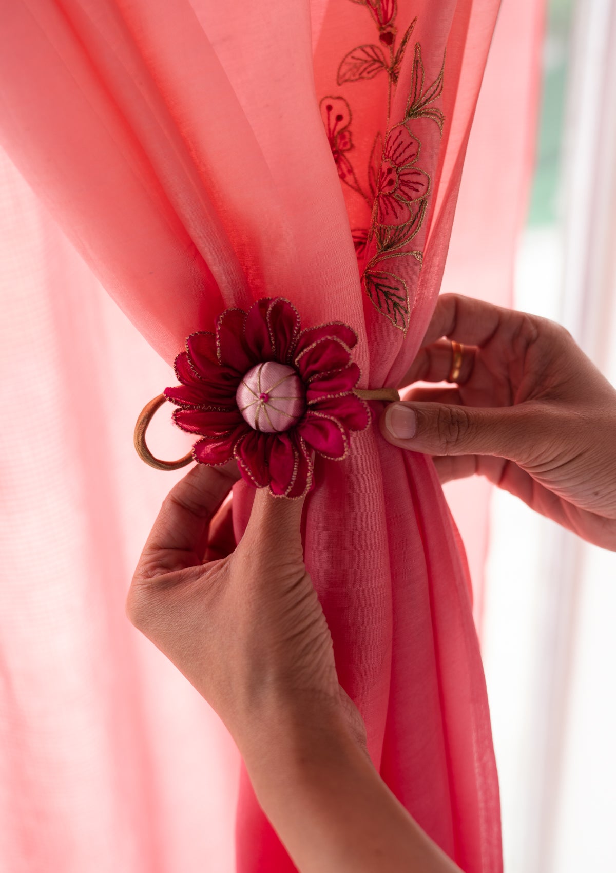 Feather Touch Floral Decor String