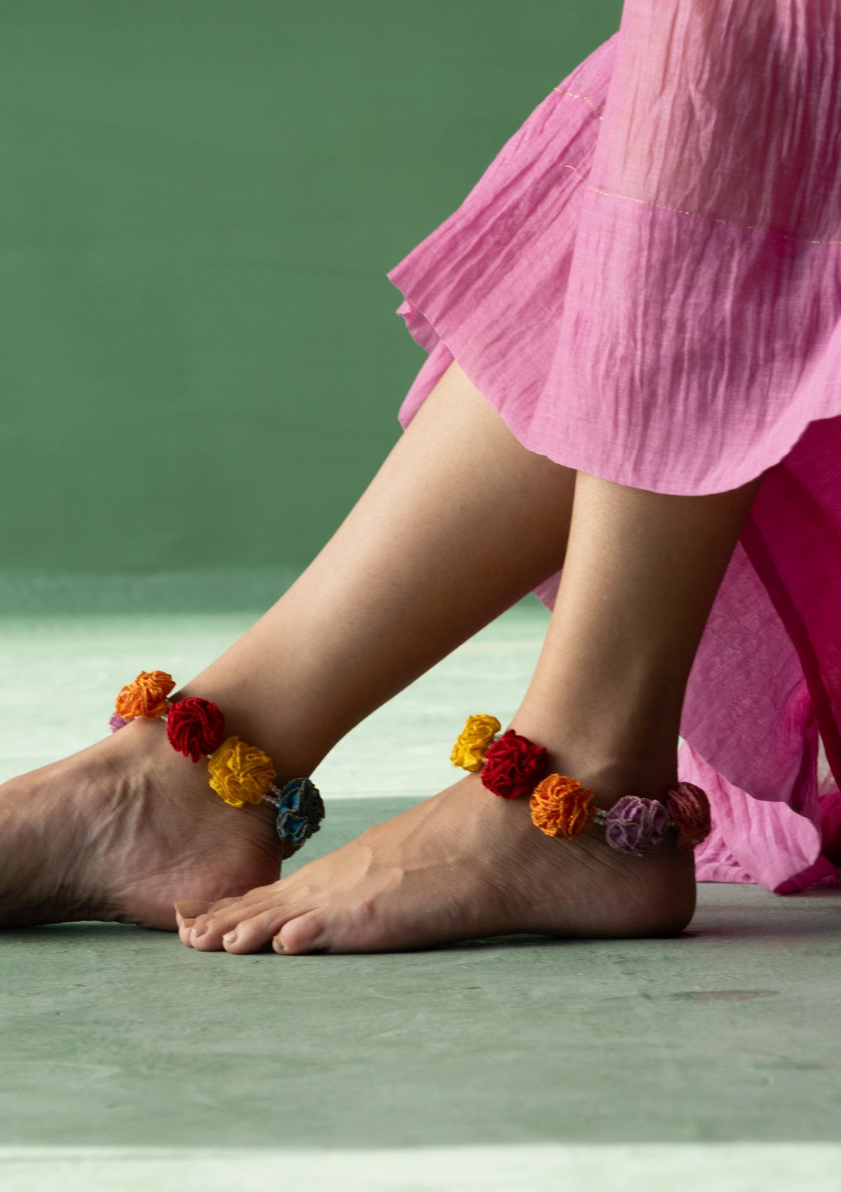 Rangeela Floral Anklets