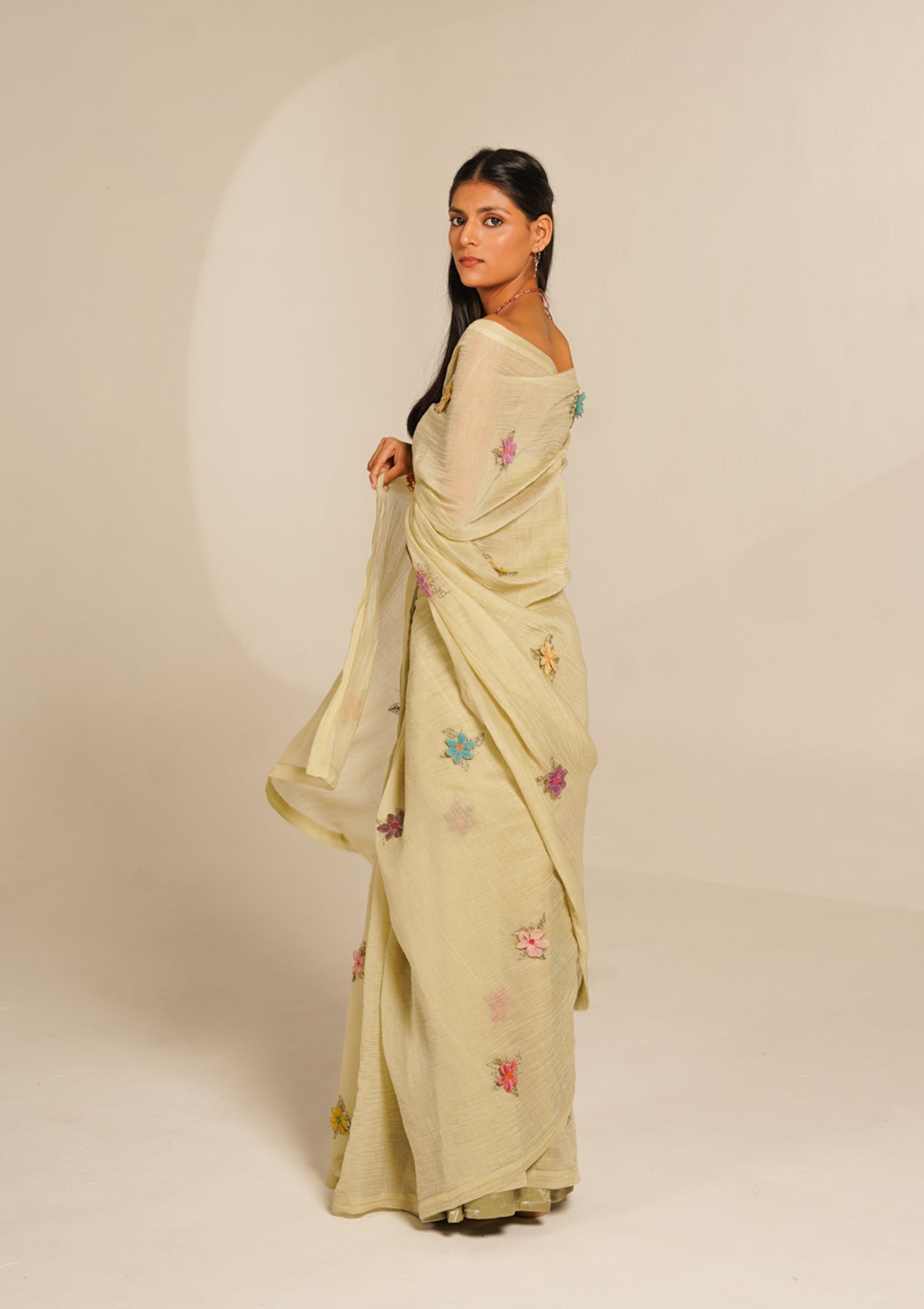 Glen Green Chanderi Saree