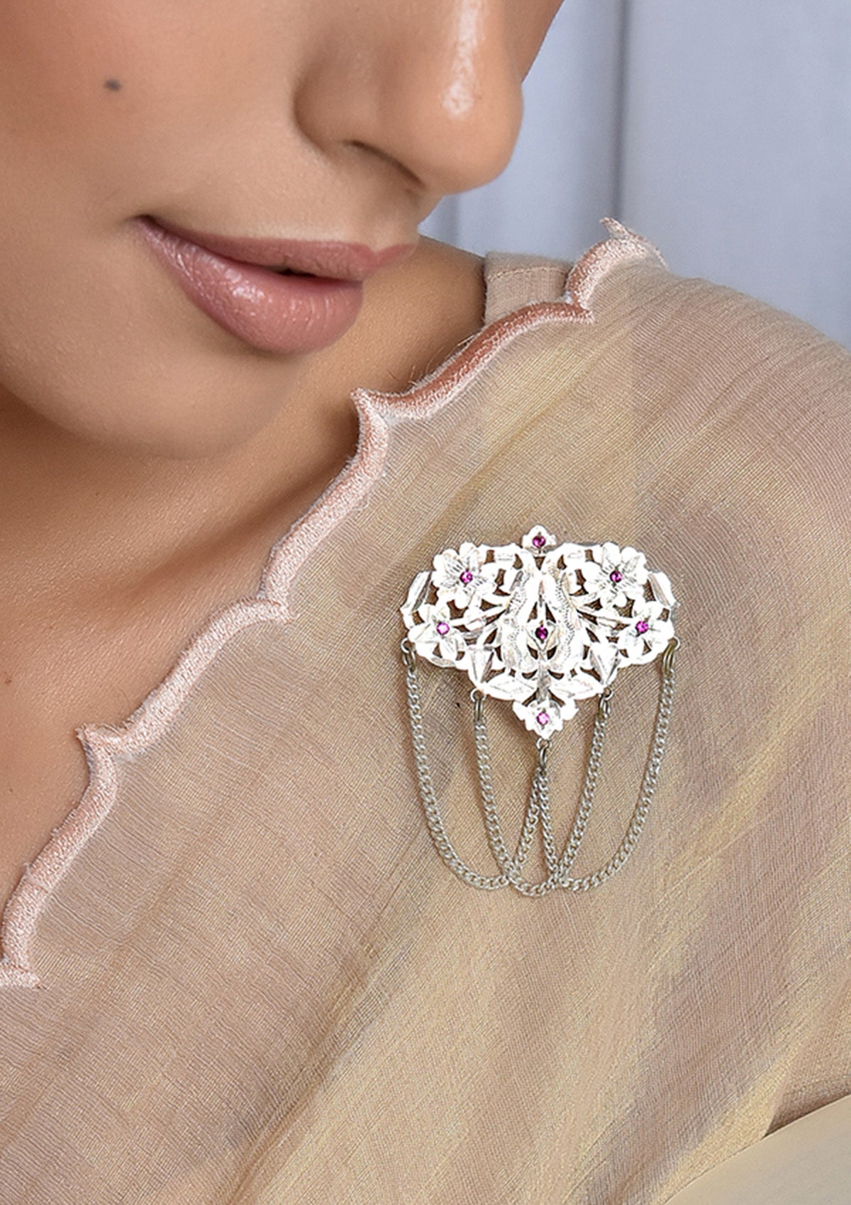 Guljan Handmade Silver Brooch