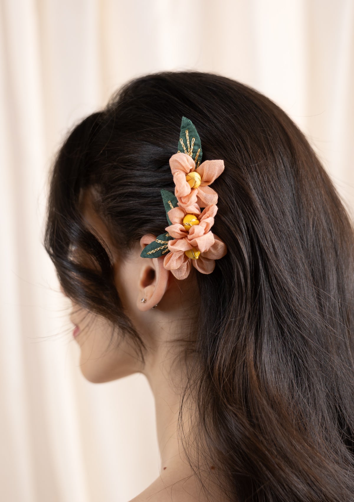 Prunus Blossom Floral Comb Clip