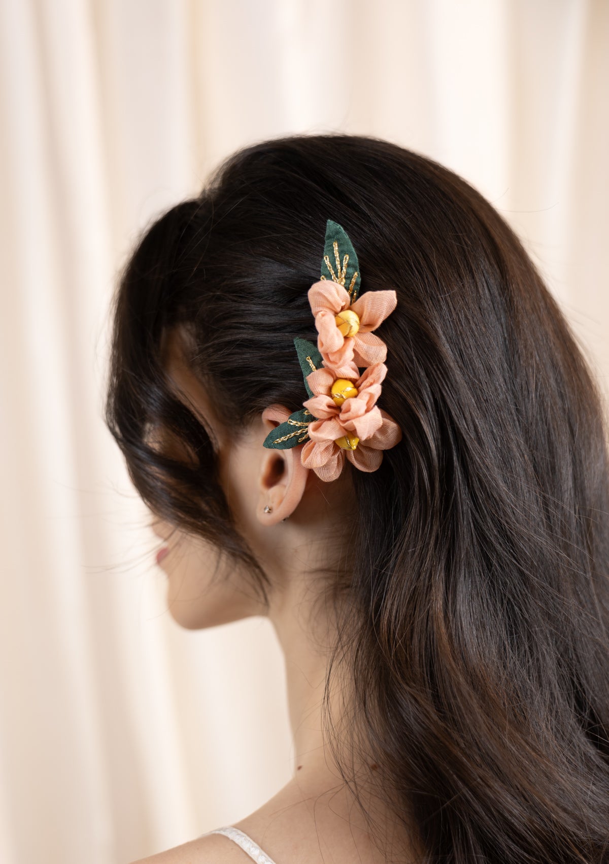 Prunus Blossom Floral Comb Clip