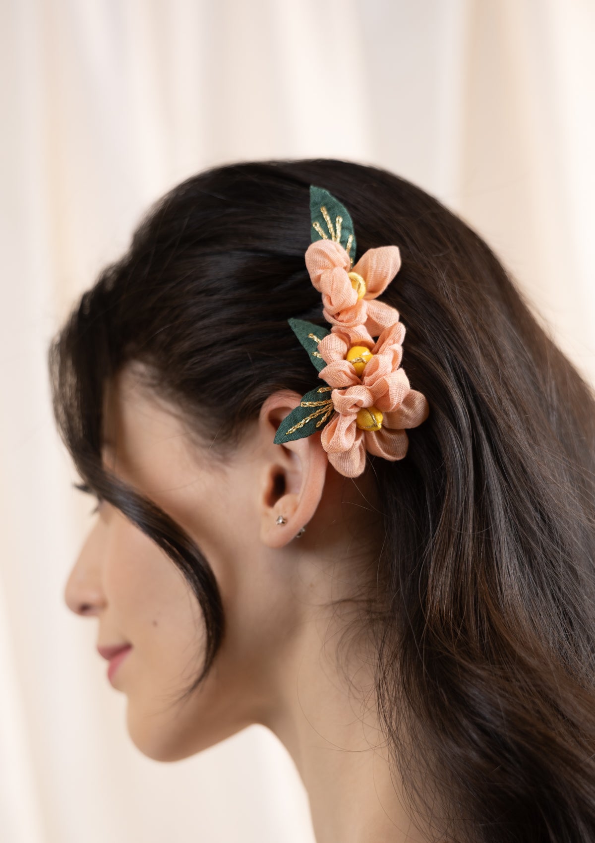 Prunus Blossom Floral Comb Clip