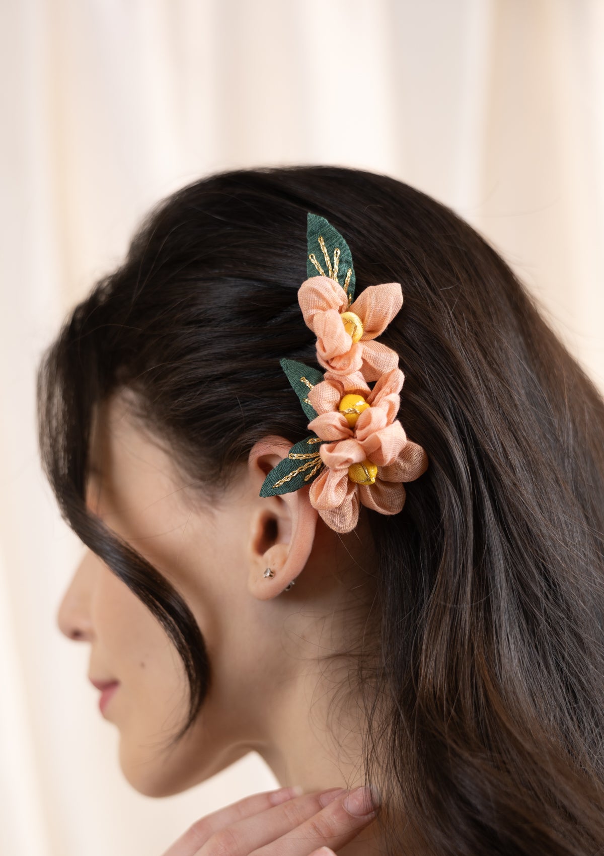 Prunus Blossom Floral Comb Clip