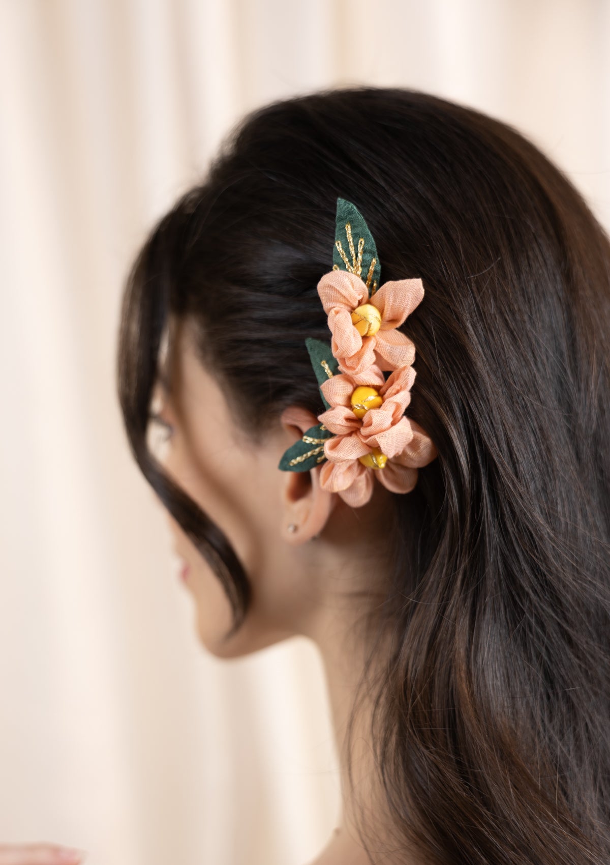 Prunus Blossom Floral Comb Clip