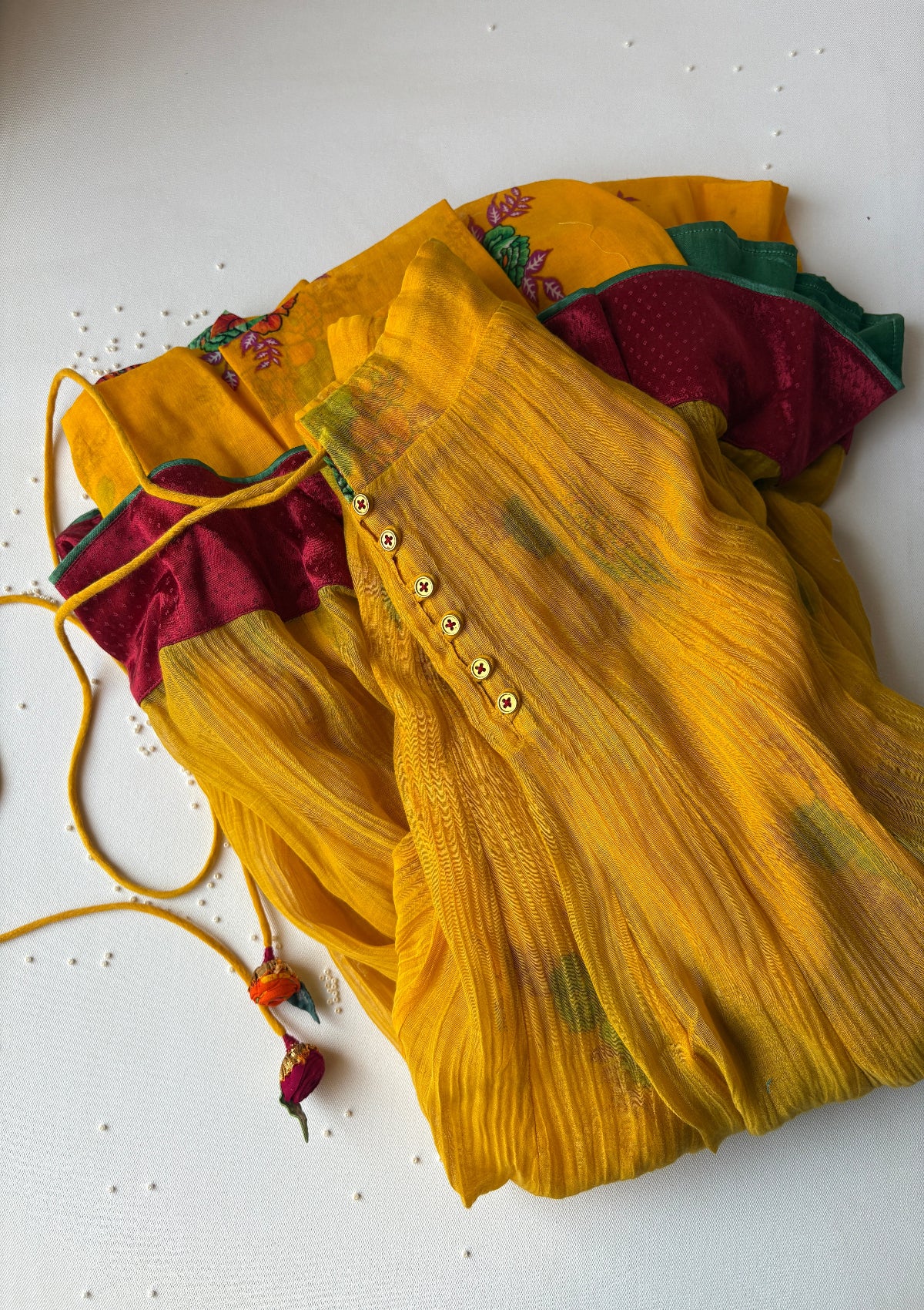 Tropical Chanderi Skirt - Size Large