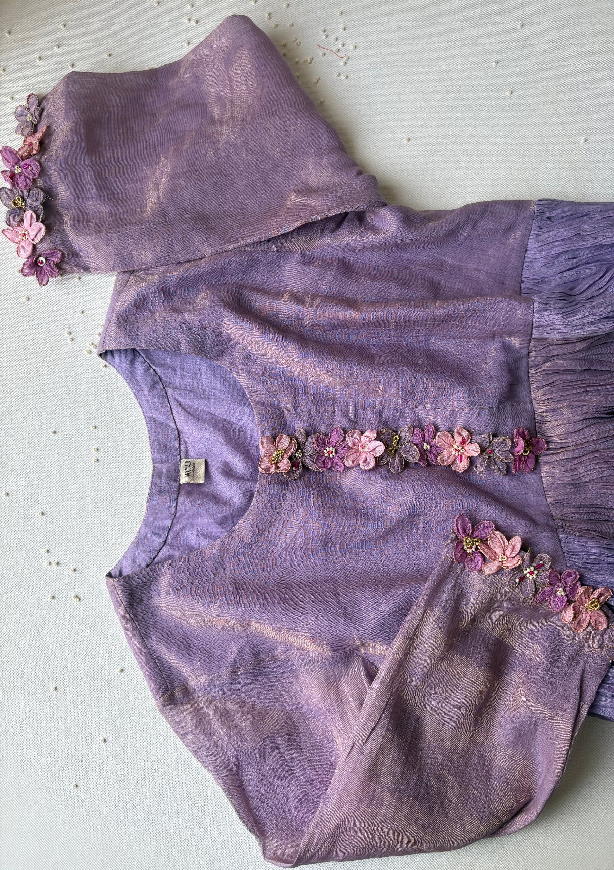 Mystic Lilac Tissue Chanderi Dress - Size Large