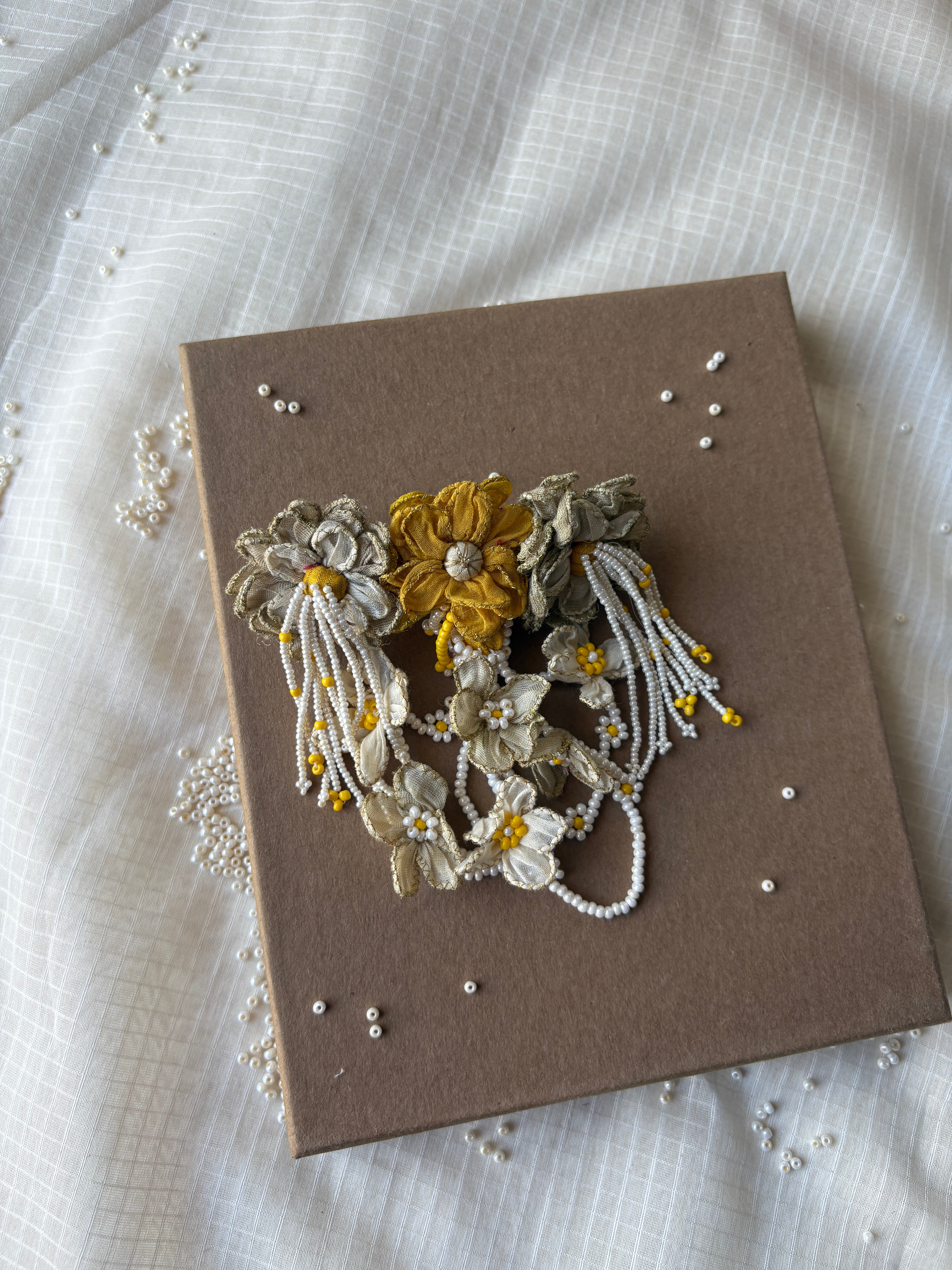 Ivory Blossom Floral Back Clip