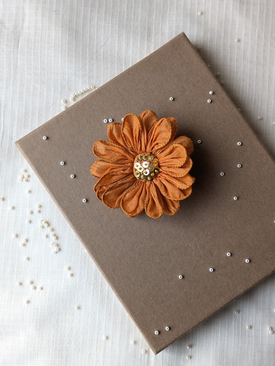 Orange Bloom Hair Clip