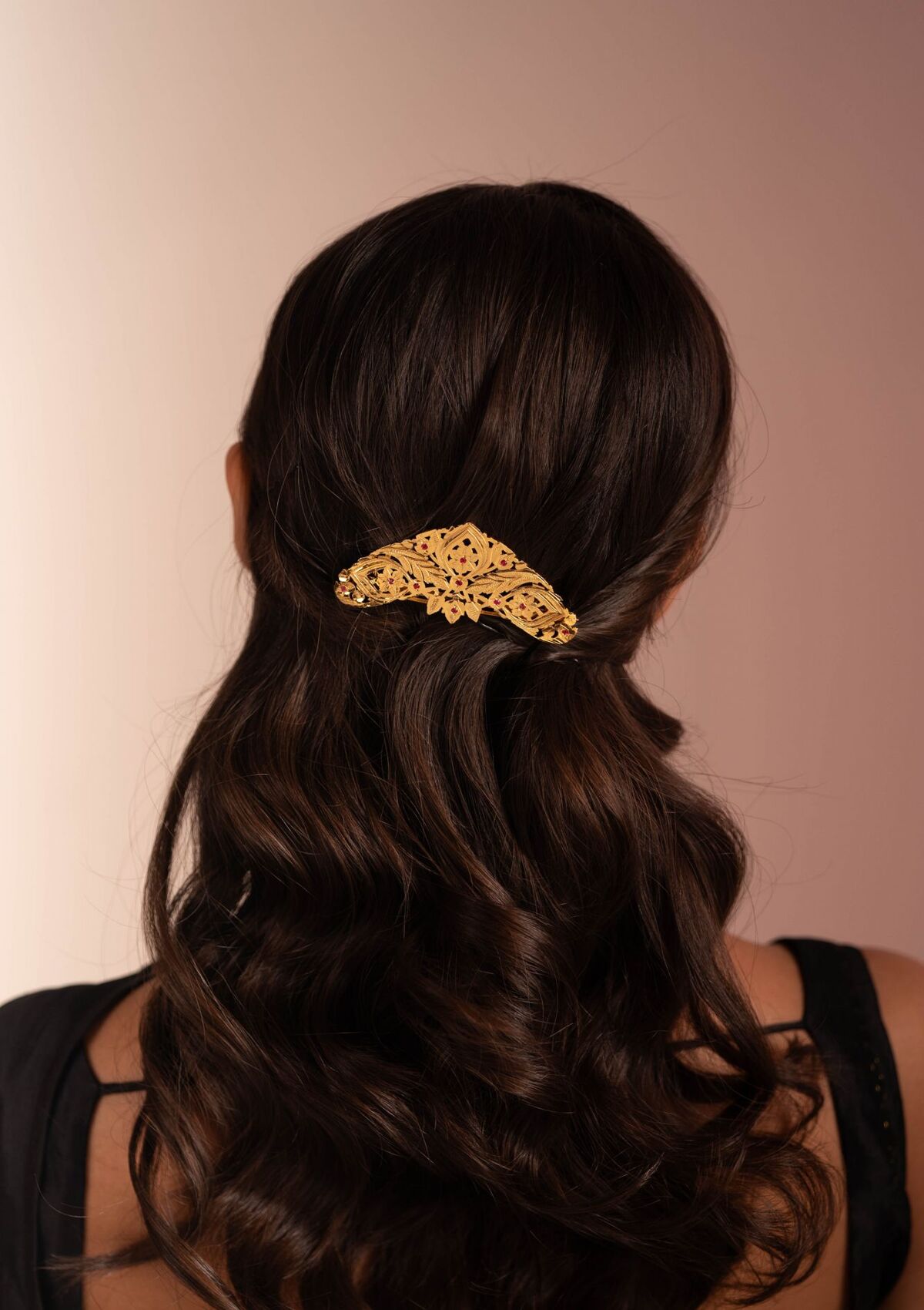 Jogi Gold Tone Silver Hair Clip