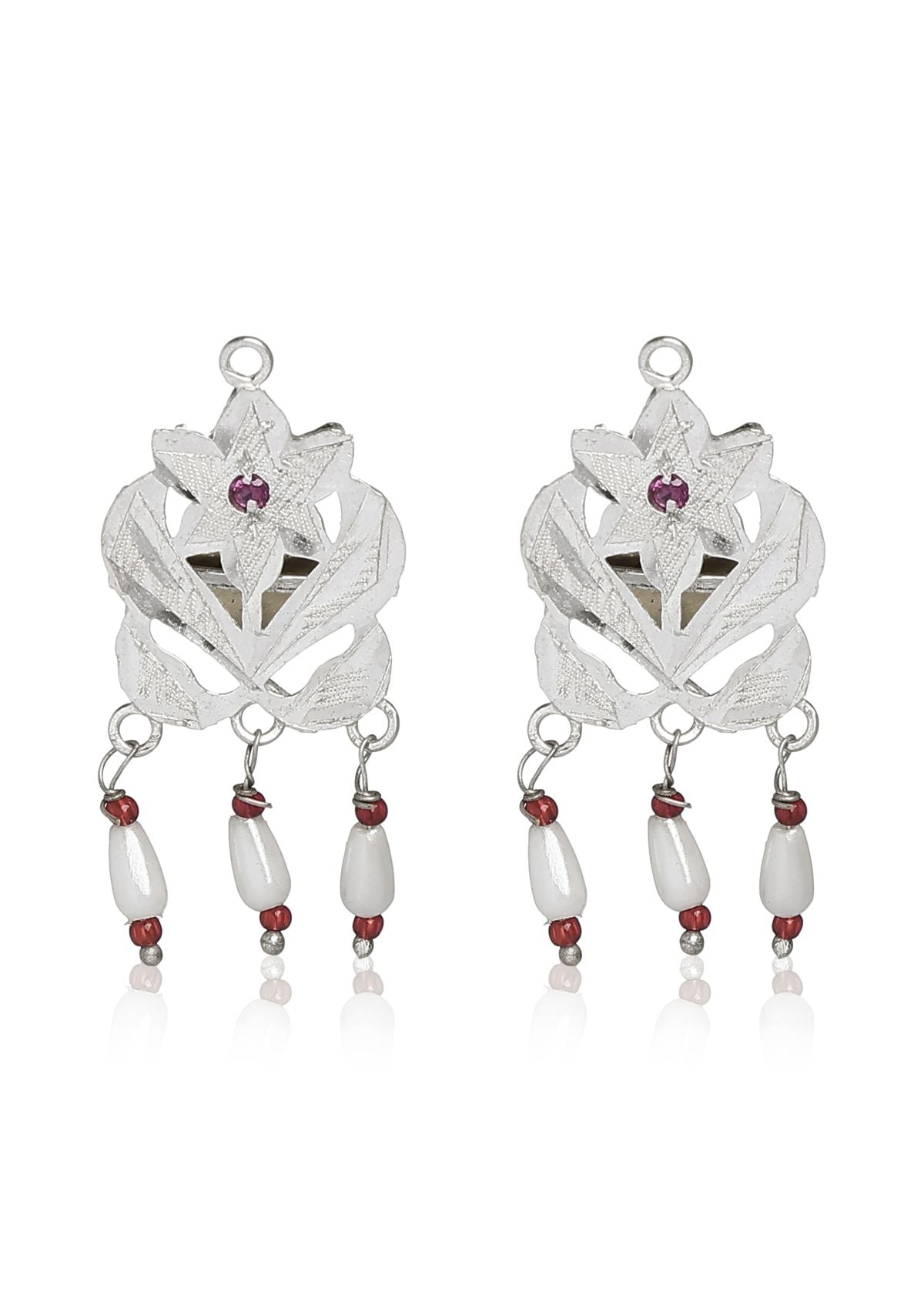 Kaliha Pearl Silver Earrings