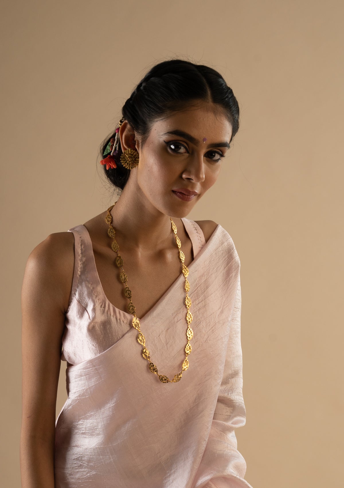 Lalitha Gold tone Silver Necklace