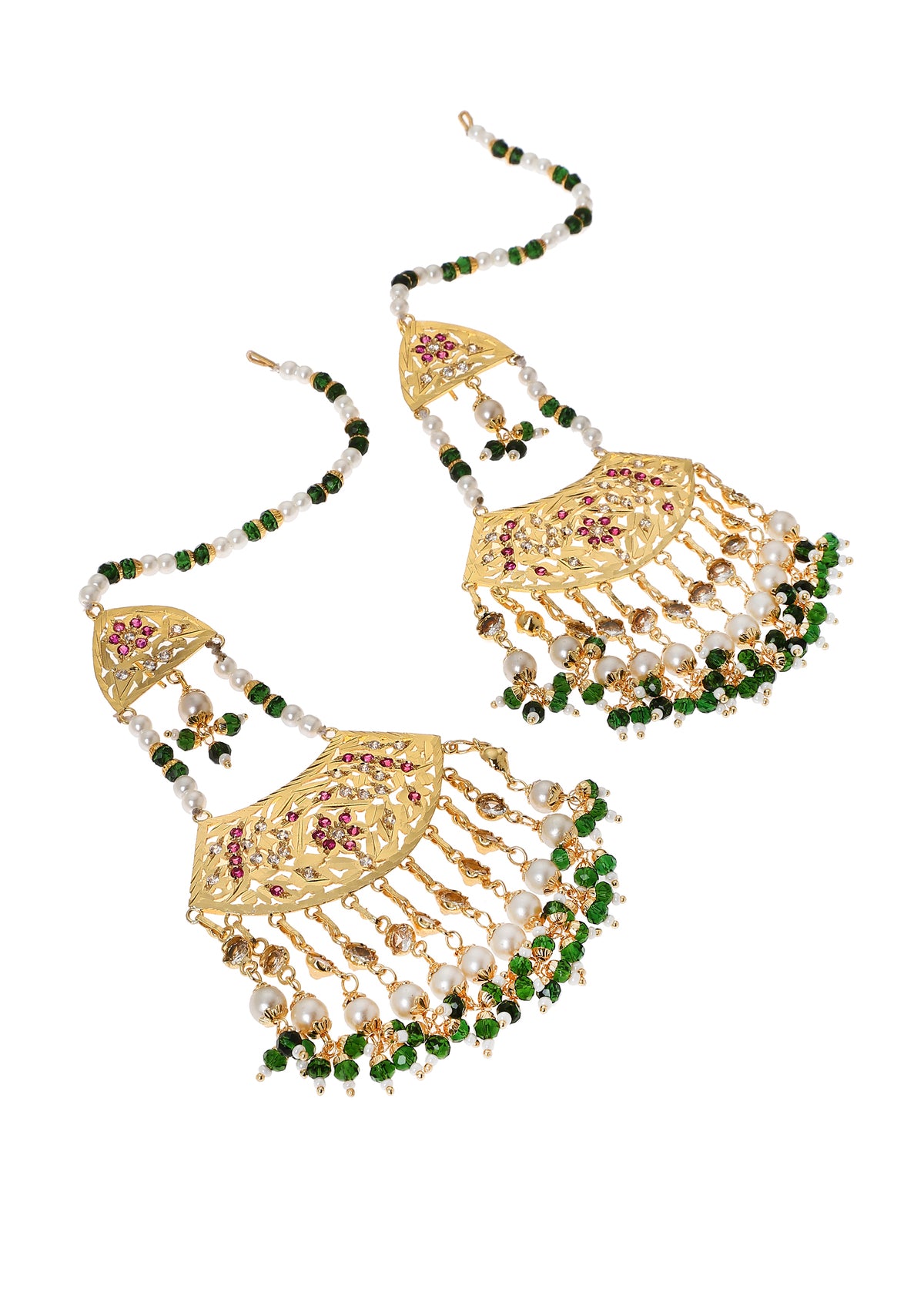 Lambanam Gold Tone Silver Necklace & Earrings Set