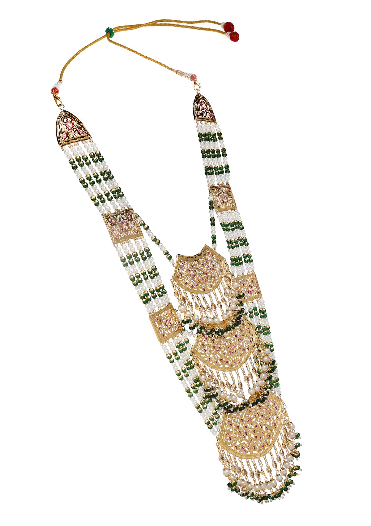 Lambanam Gold Tone Silver Necklace & Earrings Set