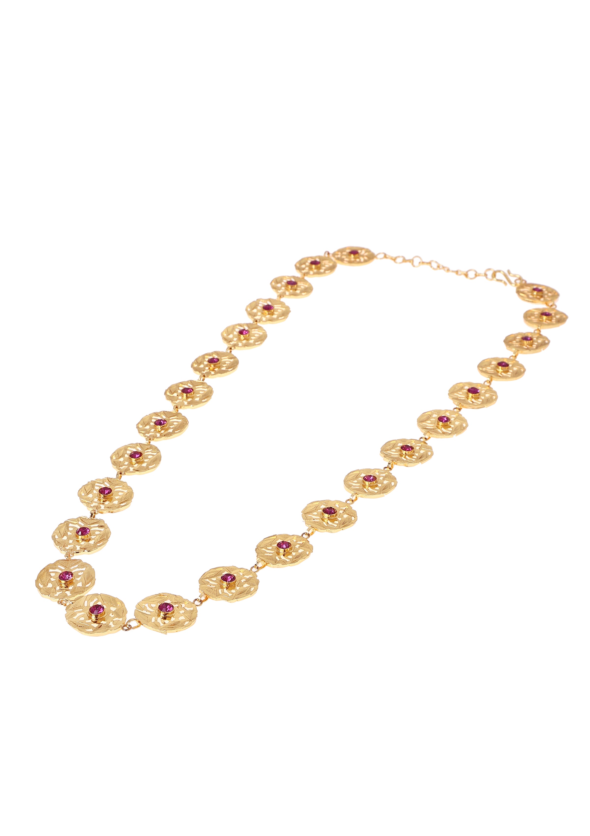 Laxmi Gold Tone Silver Necklace