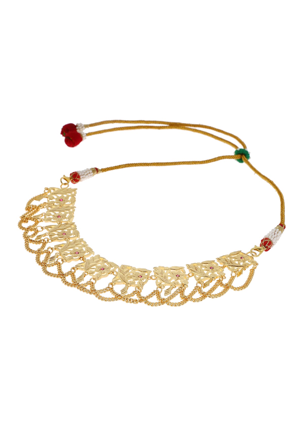 Madhumalti Handmade Gold Tone Silver Necklace