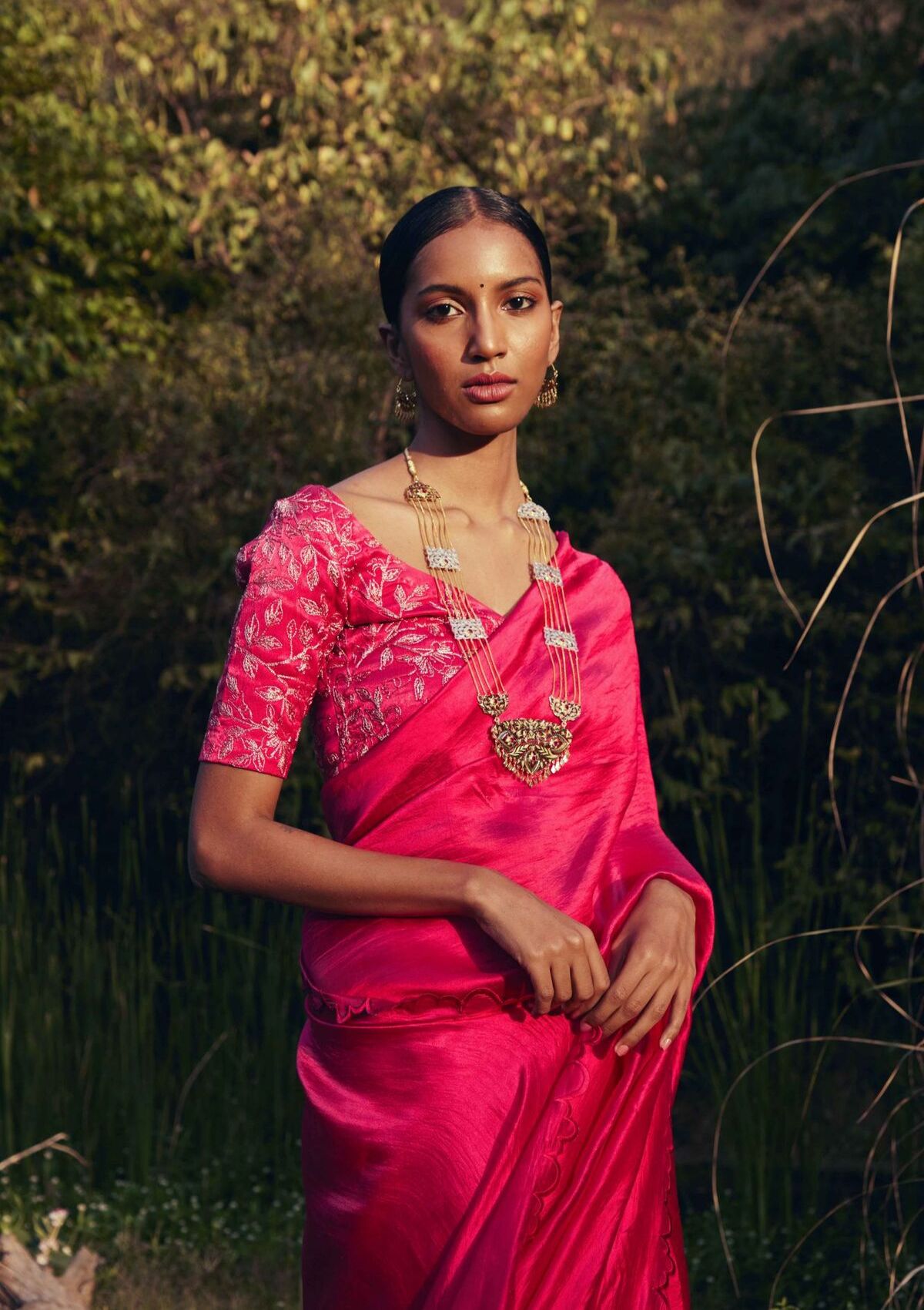 Mangala Pink Silk Saree