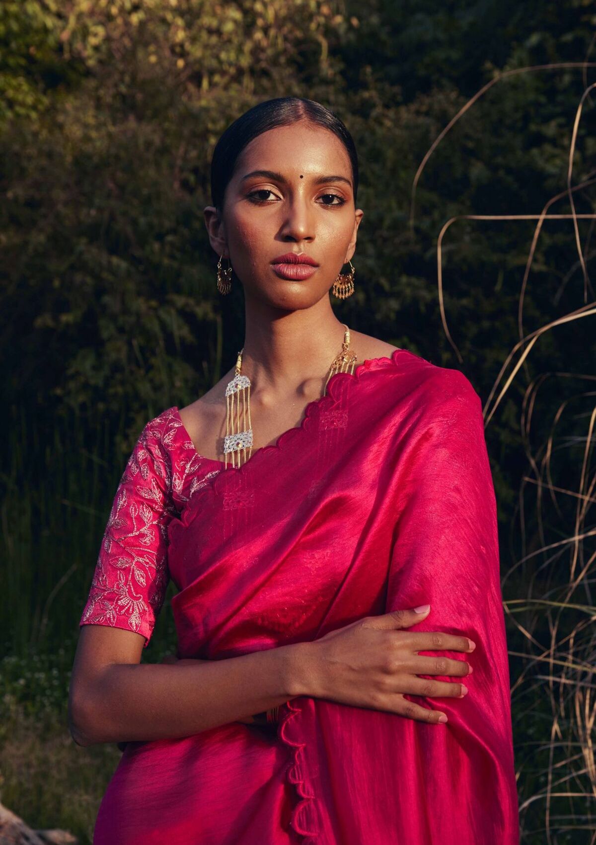 Mangala Pink Silk Saree