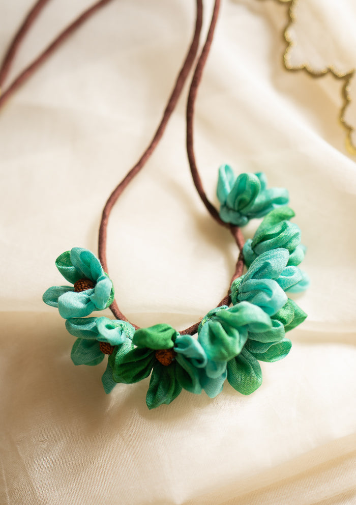Blue - Traditional Handmade Fabart Blue Daisy Gajra