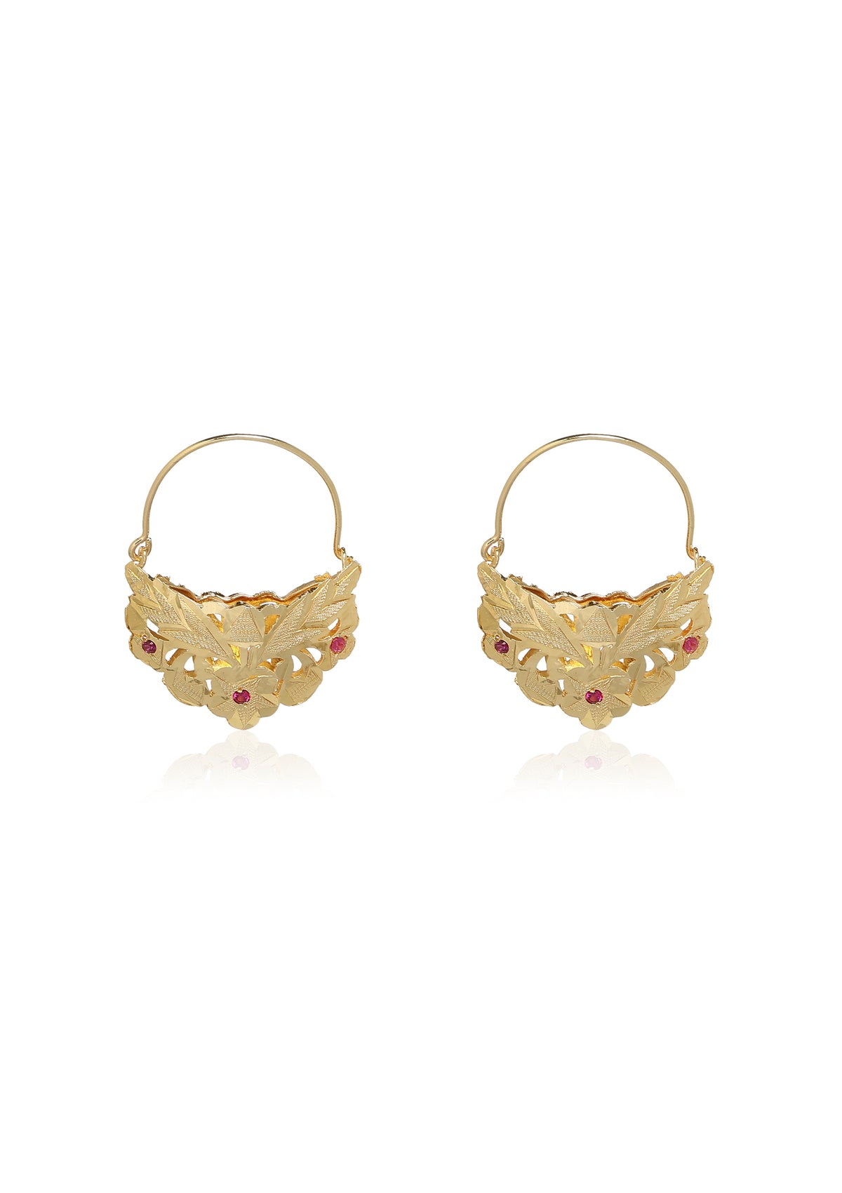 Mathi Gold Tone Silver Earrings