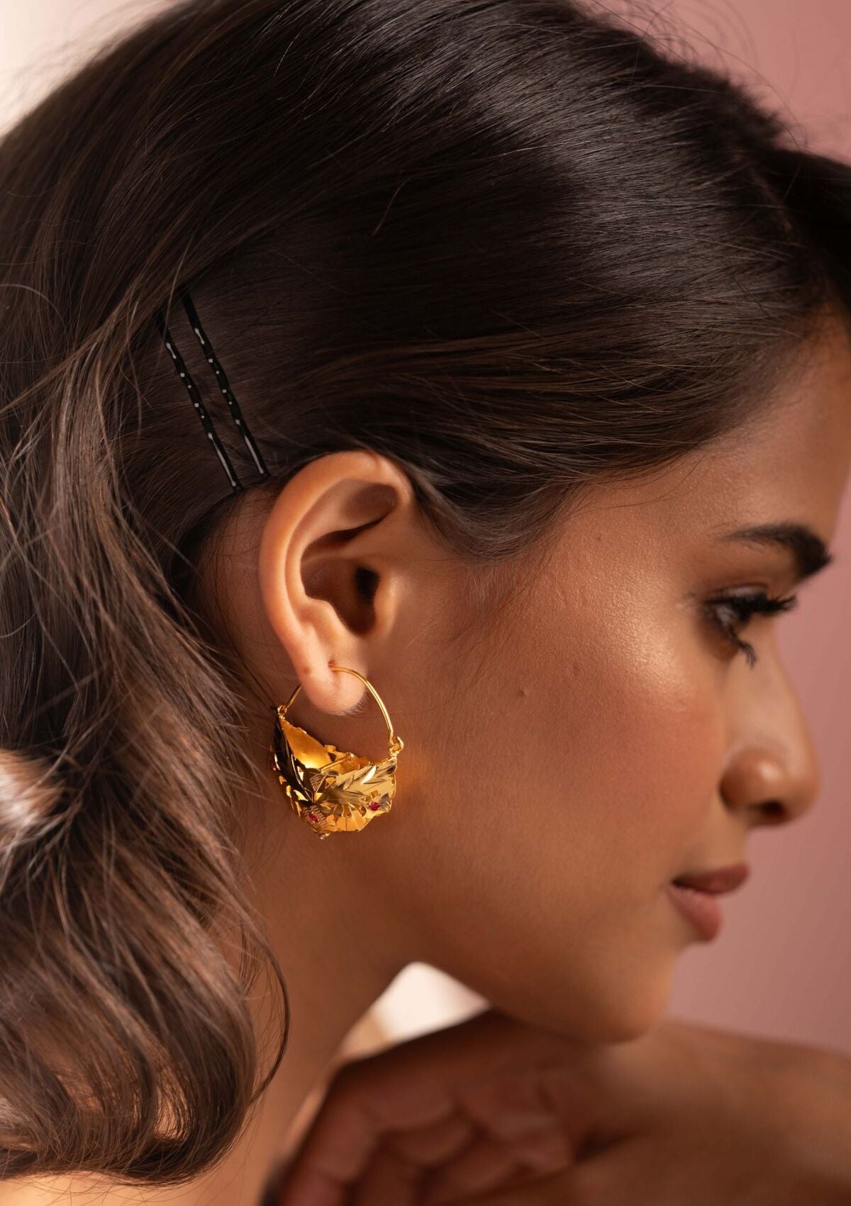 Mathi Gold Tone Silver Earrings