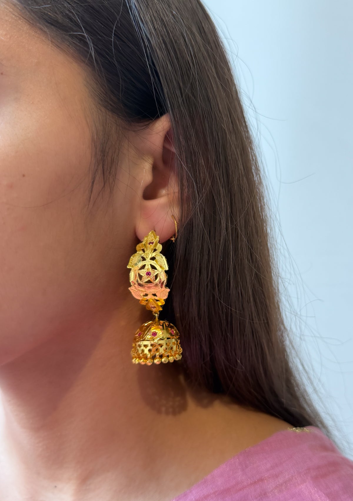 Prema Gold Tone Silver Earrings