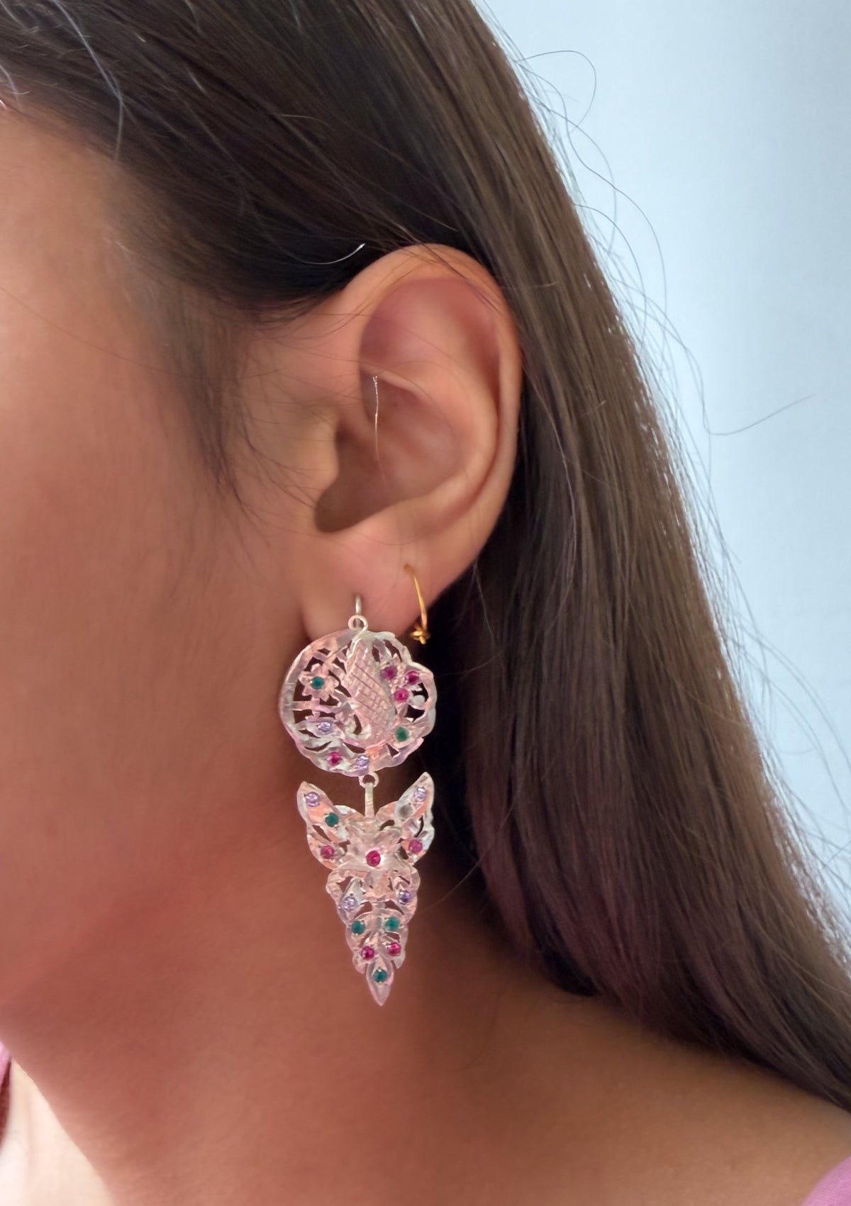 Gopika Gold Tone Silver Earrings