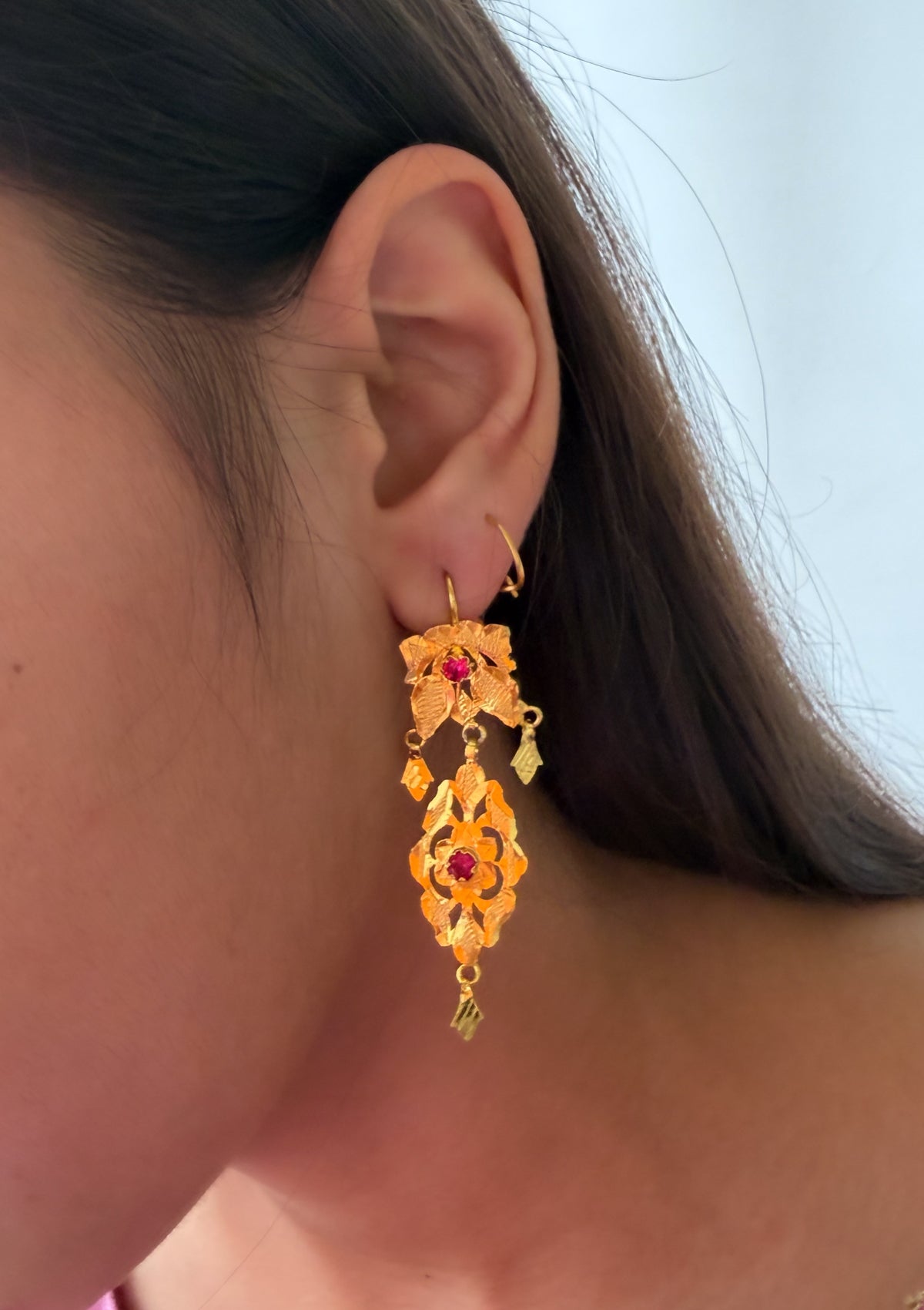 Deepali Gold Tone Silver Earrings