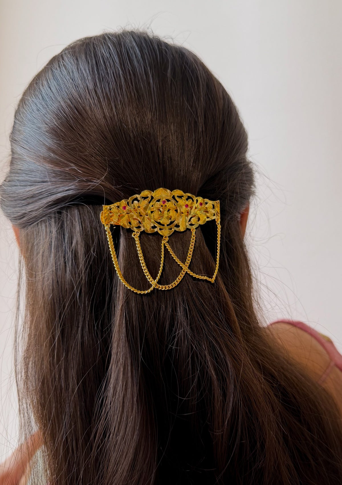 Mishita Gold Tone Silver Back  Hairpin