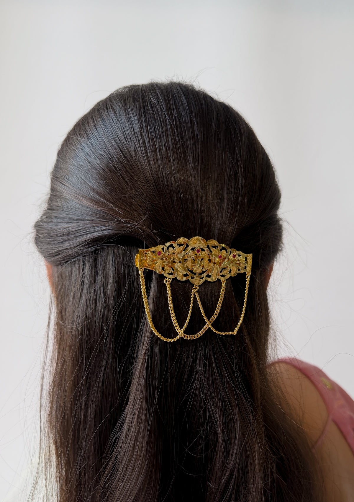 Mishita Gold Tone Silver Back  Hairpin