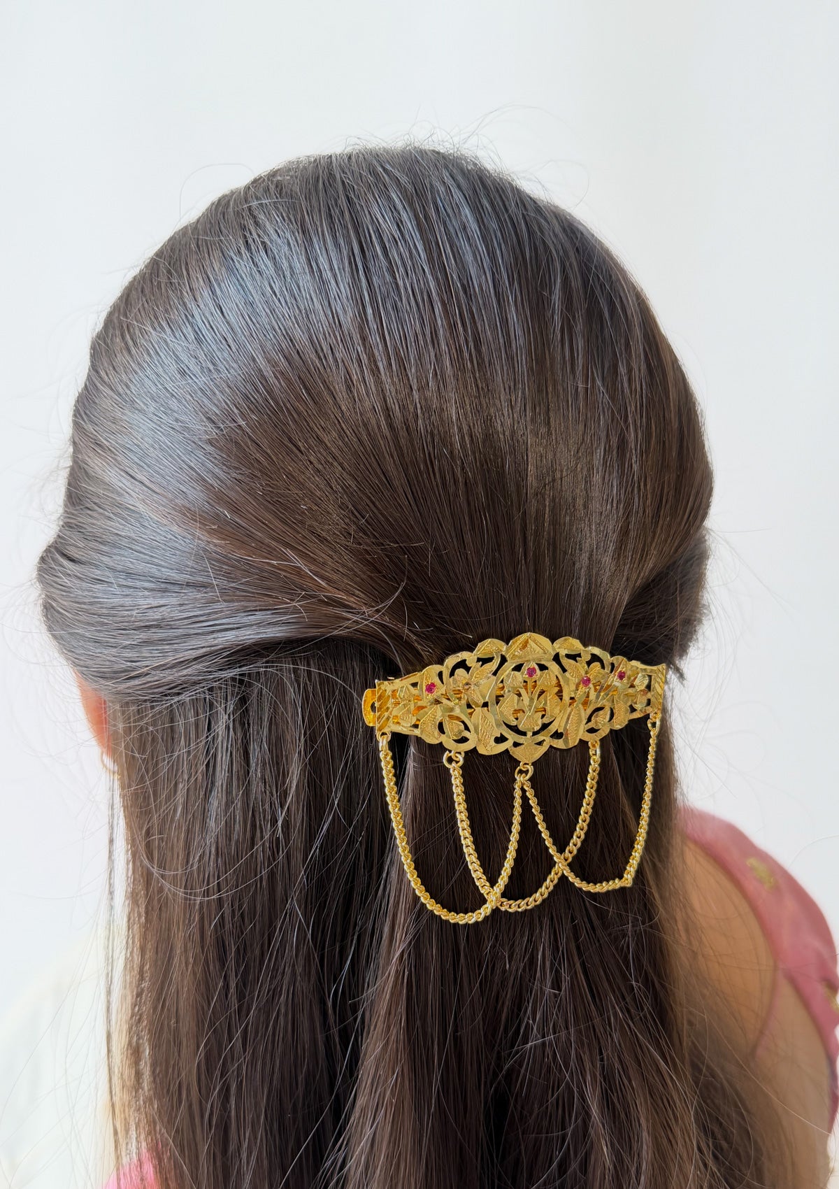 Mishita Gold Tone Silver Back  Hairpin