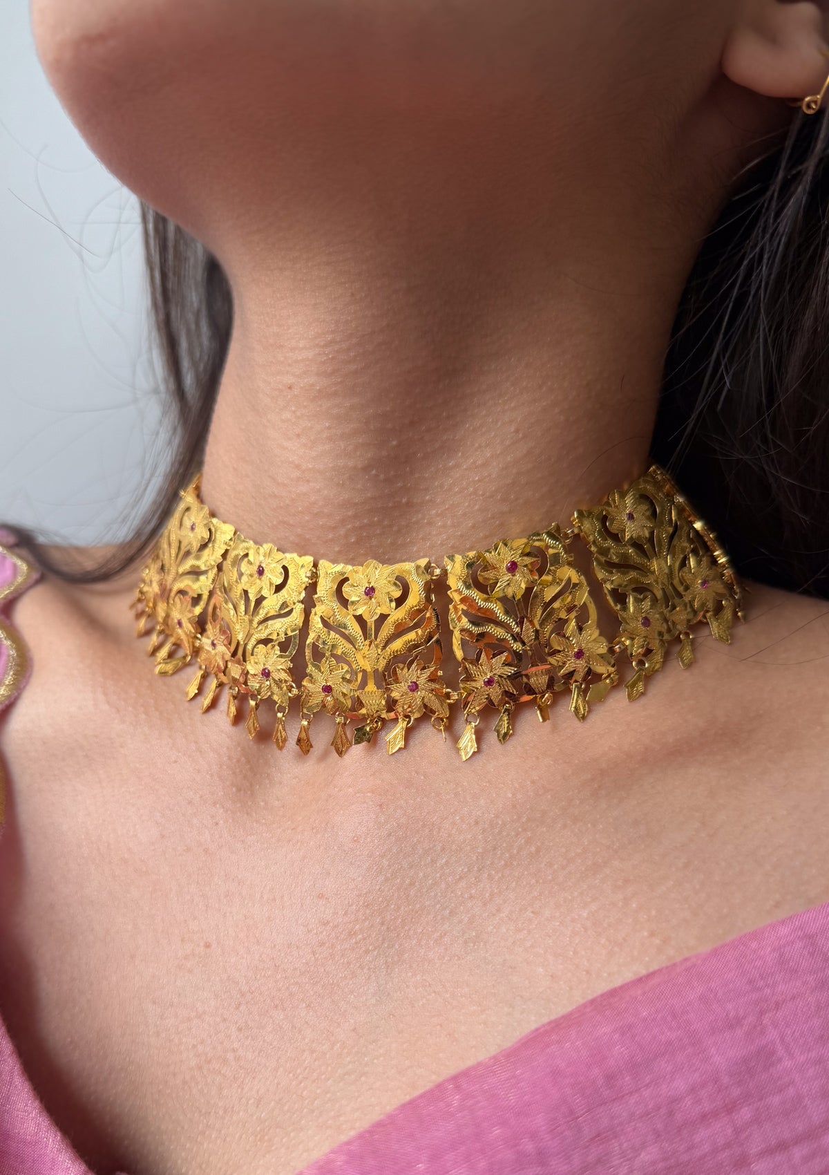 Kaveri Gold Tone Silver Necklace