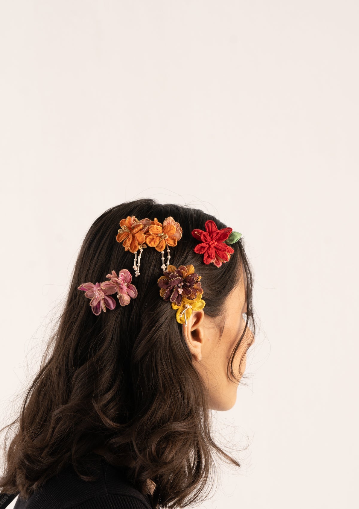 Merle Floral Comb Clips