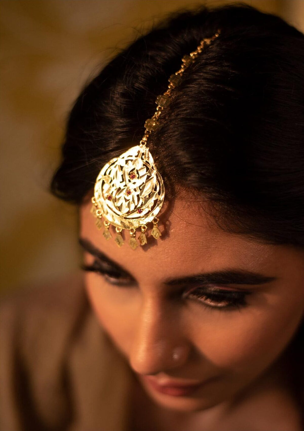 Dania Gold Tone Silver Mangtikka