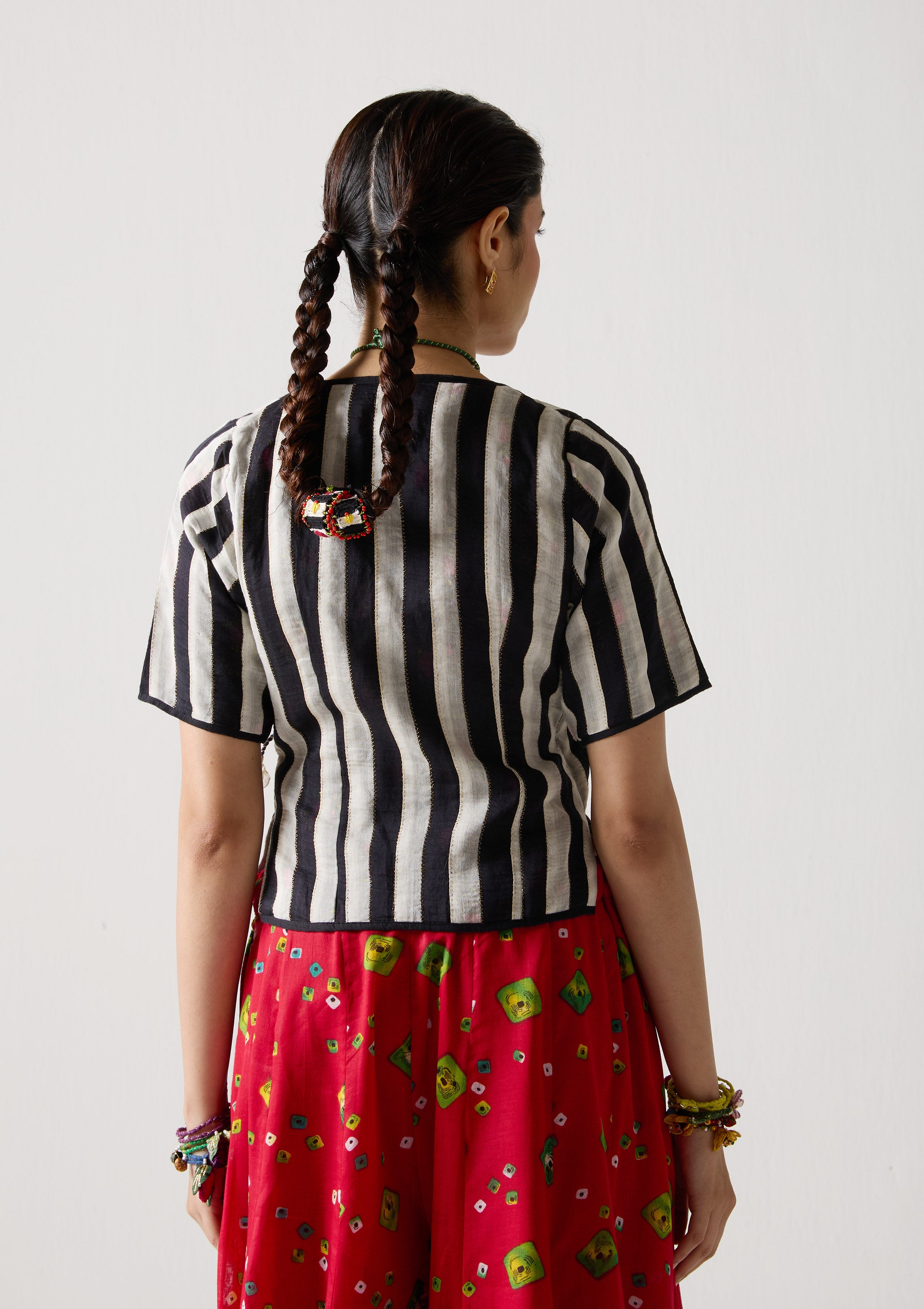 Noir Wrap Blouse