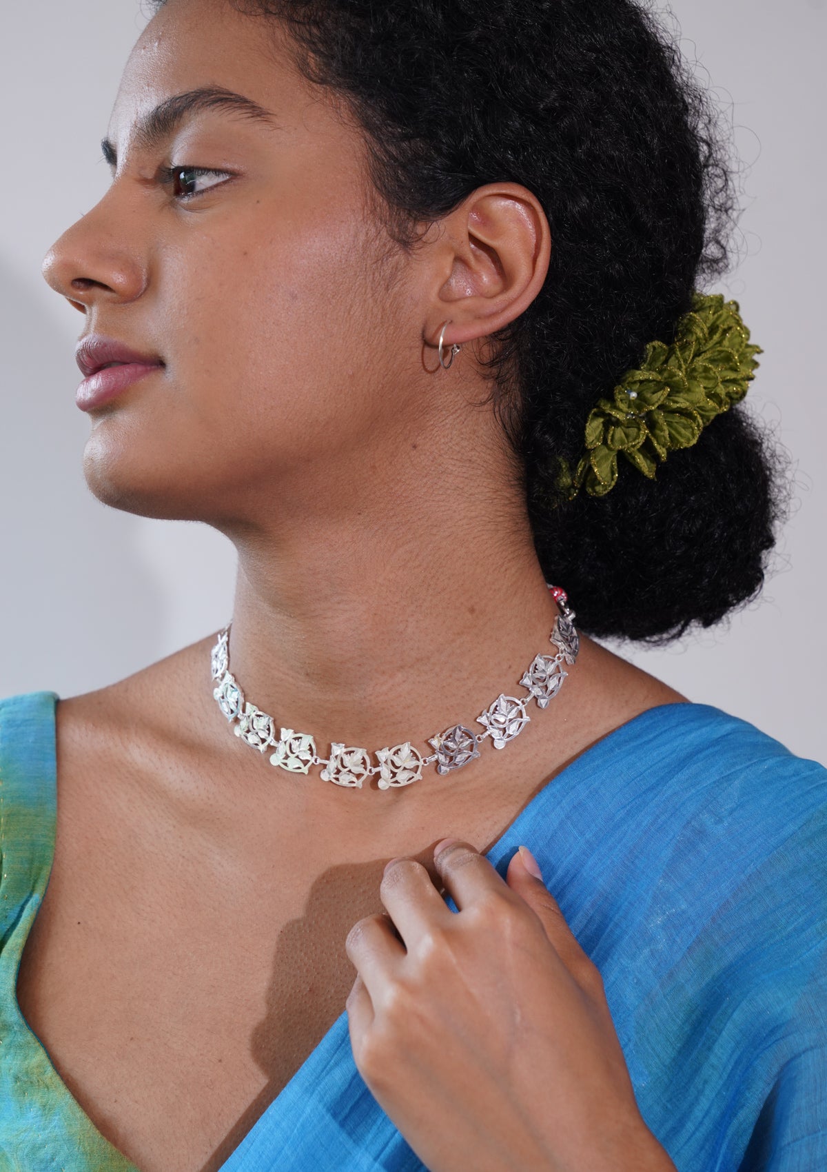 Nirvi Silver Necklace