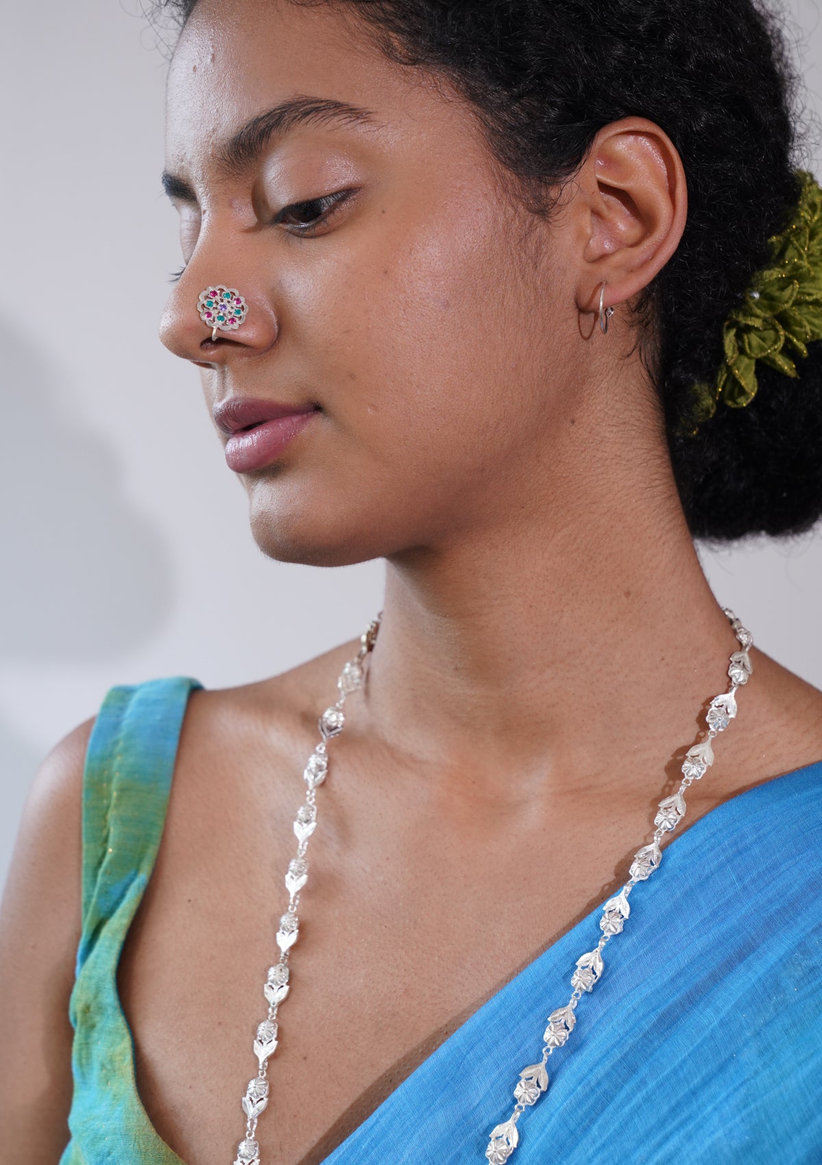 Karali Handmade Silver Nose Pin