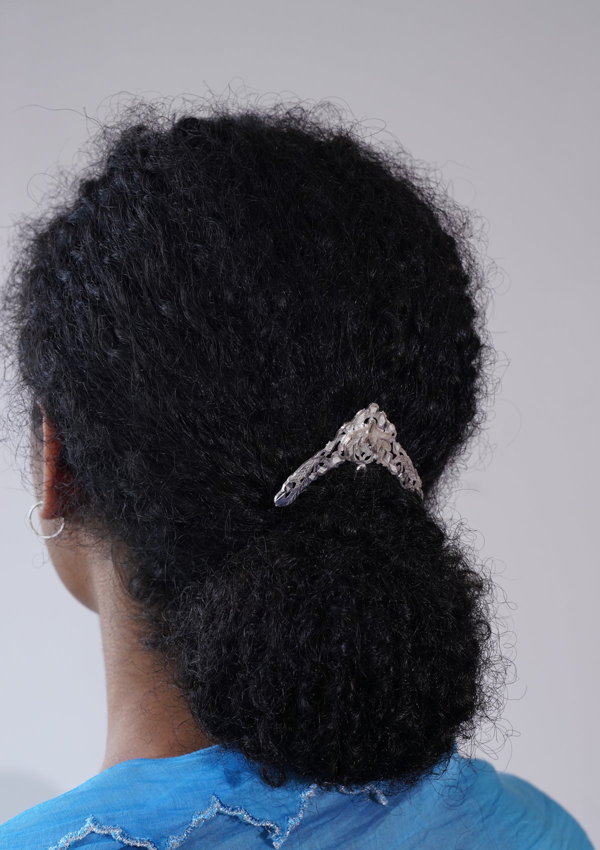 Sandhya Silver Hairpin