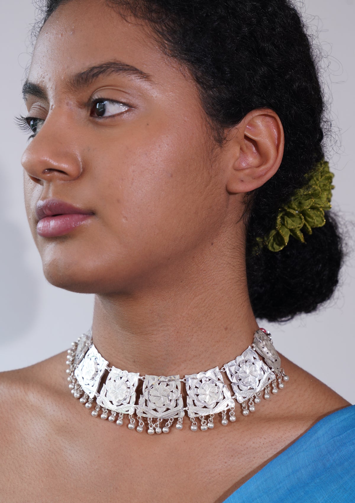 Kalpana Silver Necklace