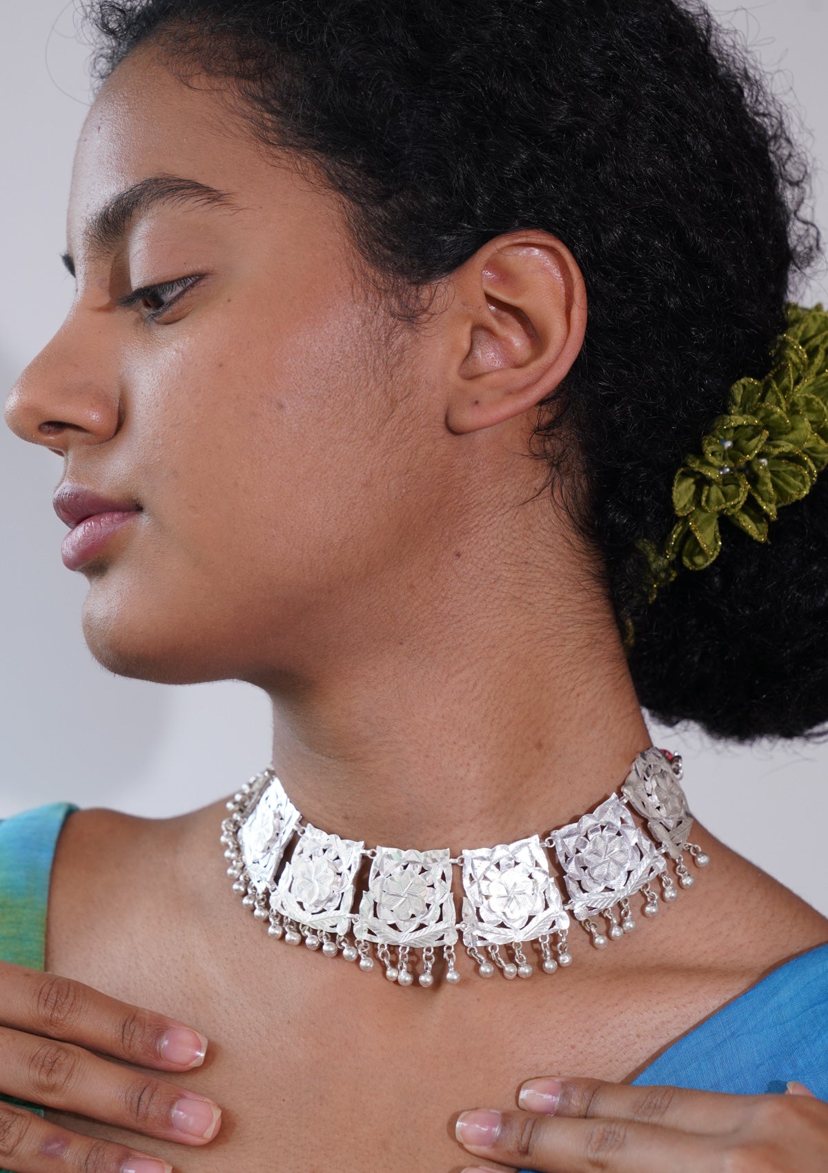 Kalpana Silver Necklace