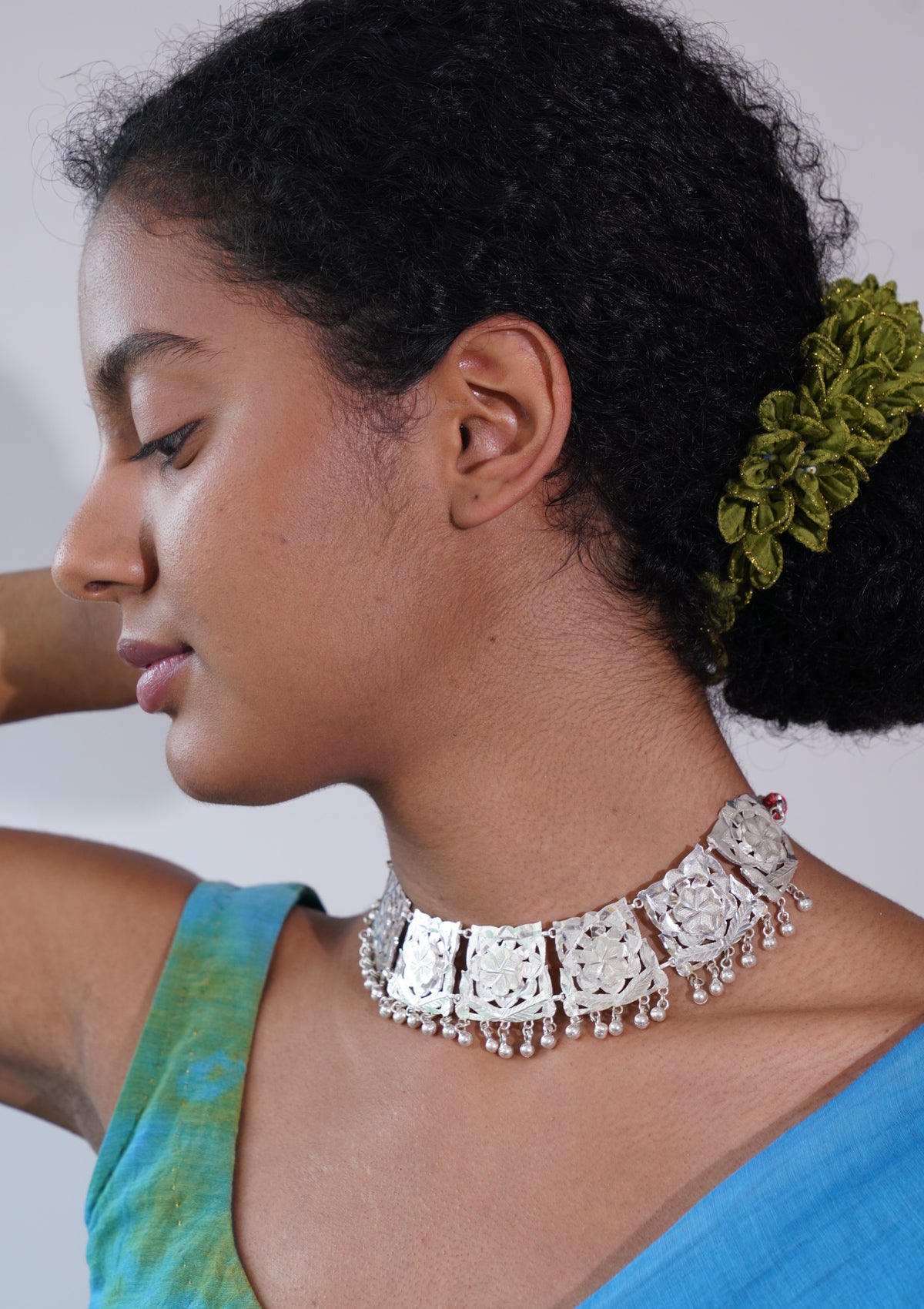 Kalpana Silver Necklace