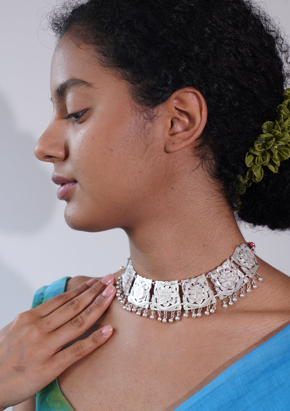 Kalpana Silver Necklace