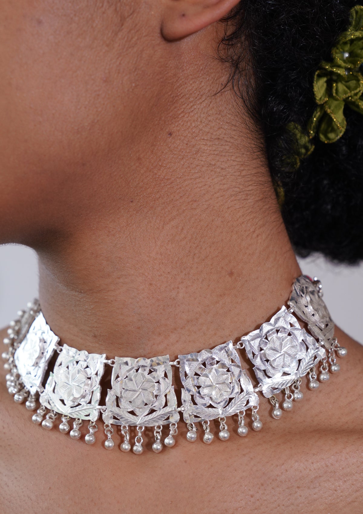 Kalpana Silver Necklace