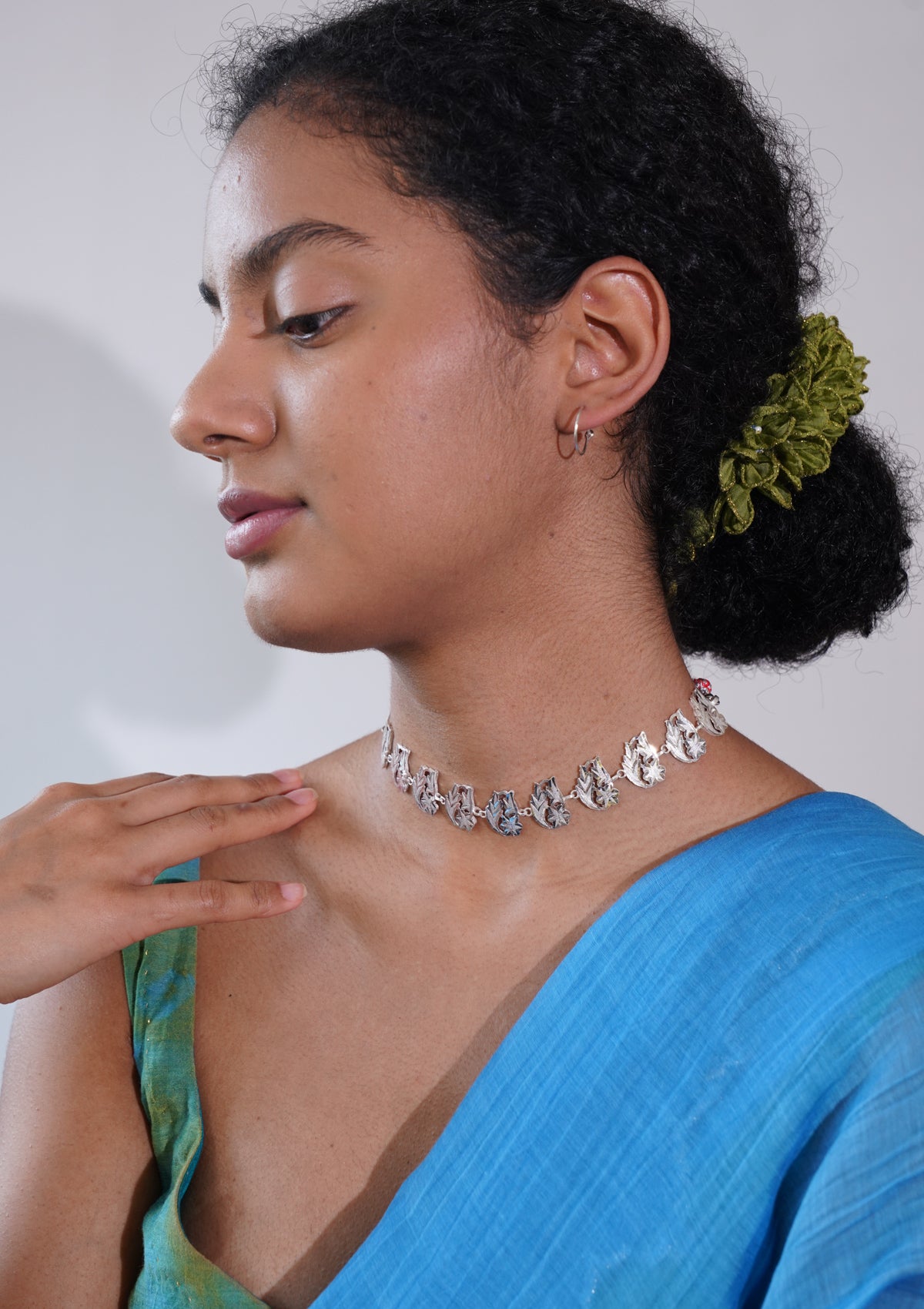 Ayantika Silver Necklace