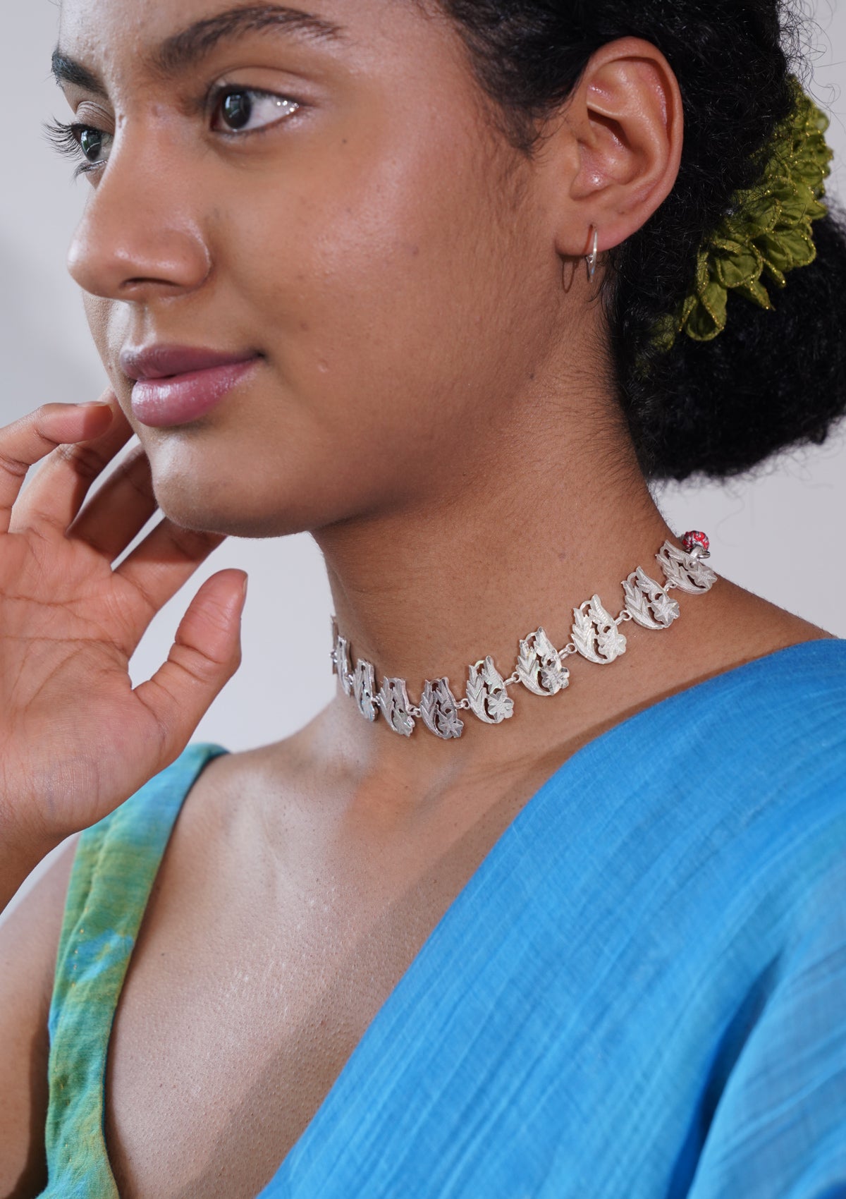 Ayantika Silver Necklace