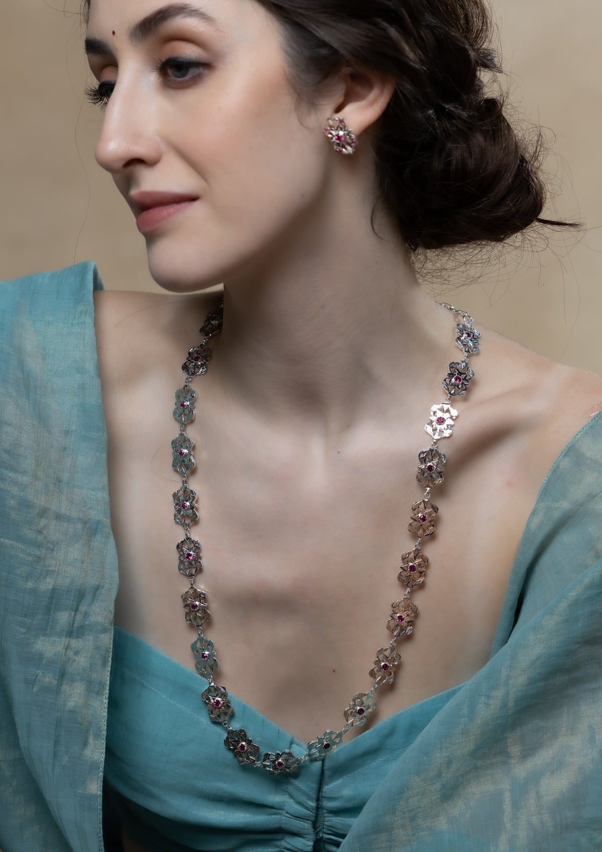 Sarika Handmade Silver Necklace