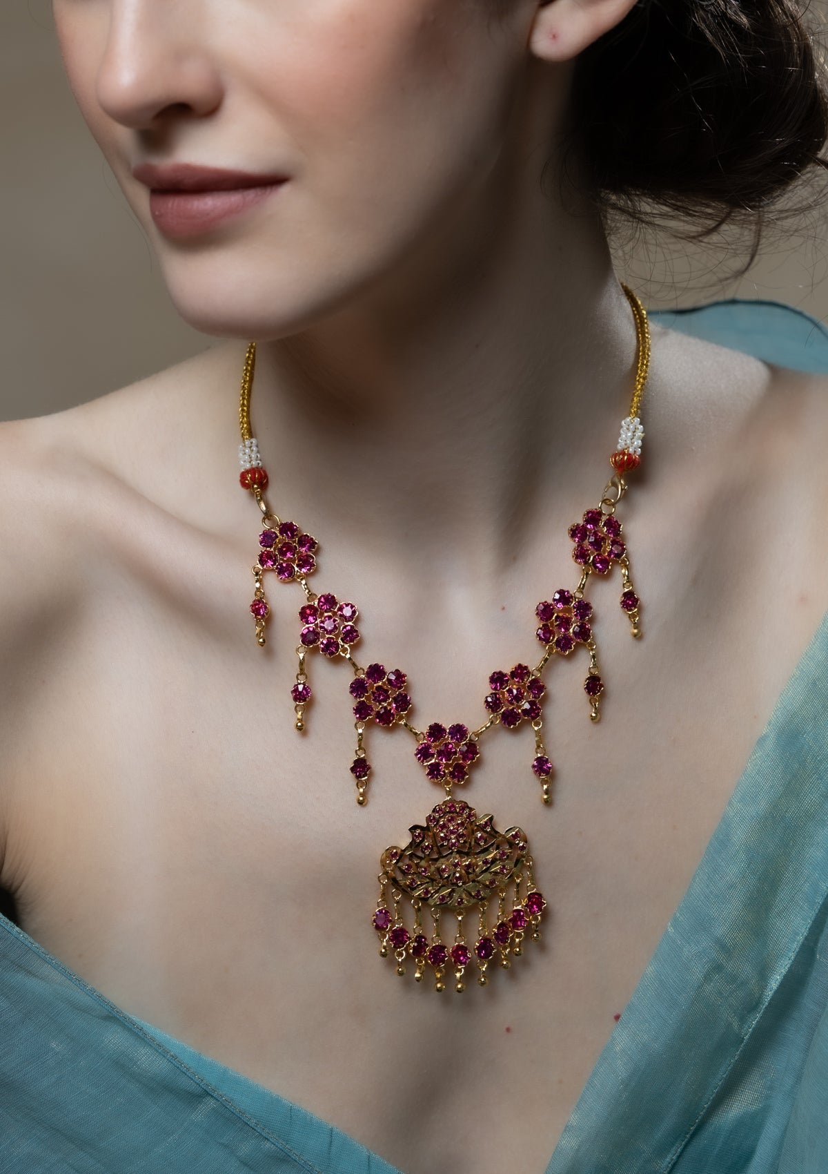 Mitra Gold Tone Silver Necklace