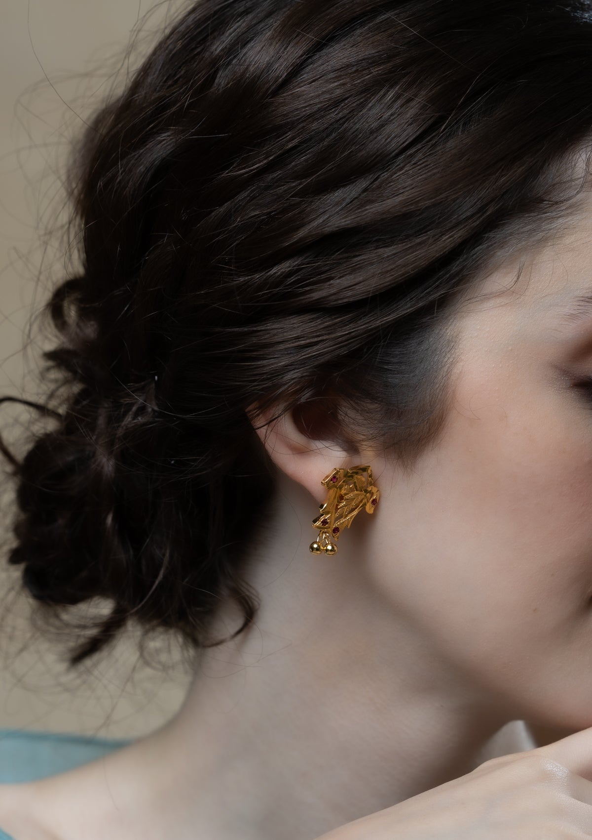 Umira Gold Tone Silver Earrings